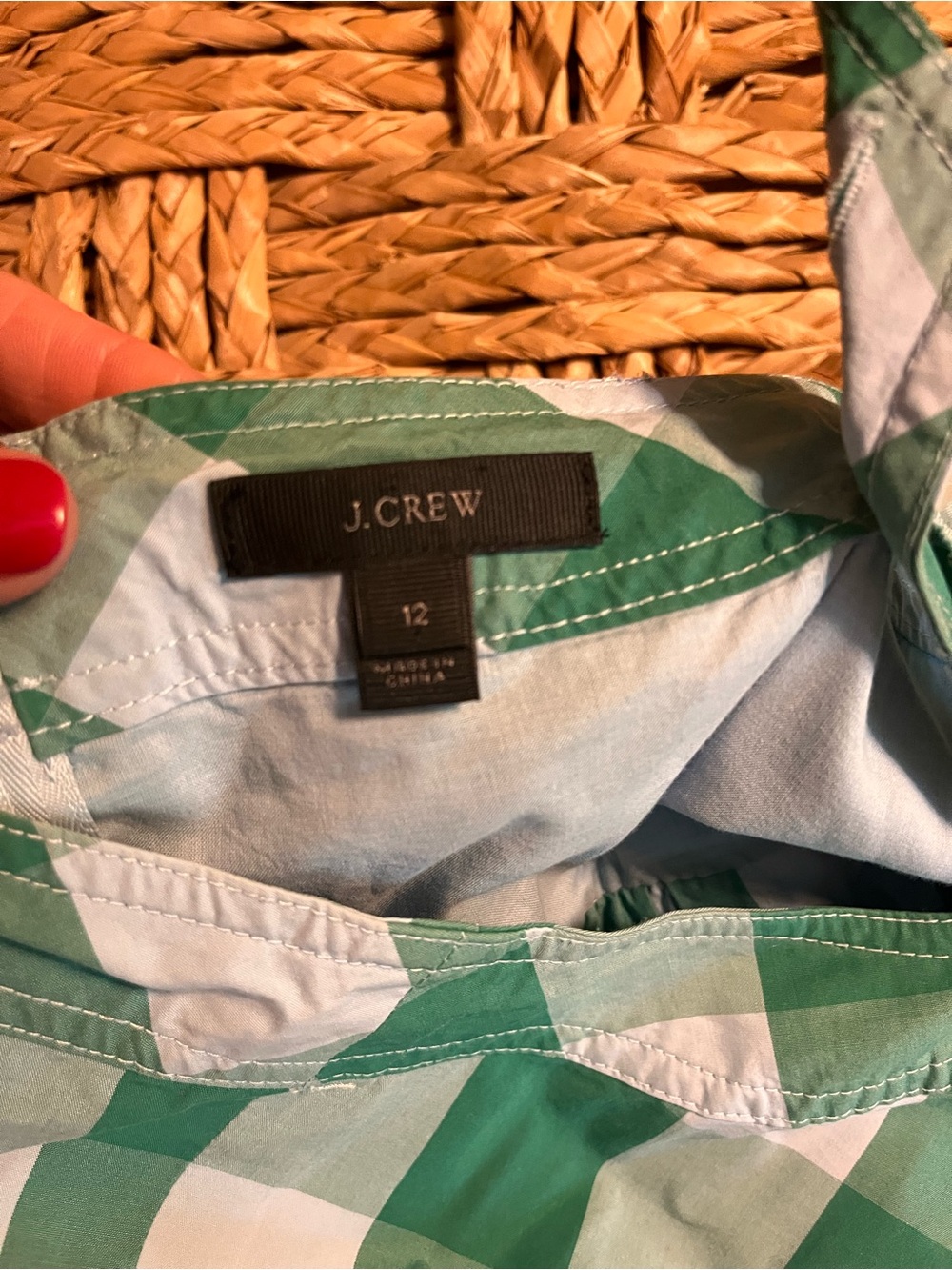 J. Crew Green and White Gingham Sundress - Picture 2 of 3